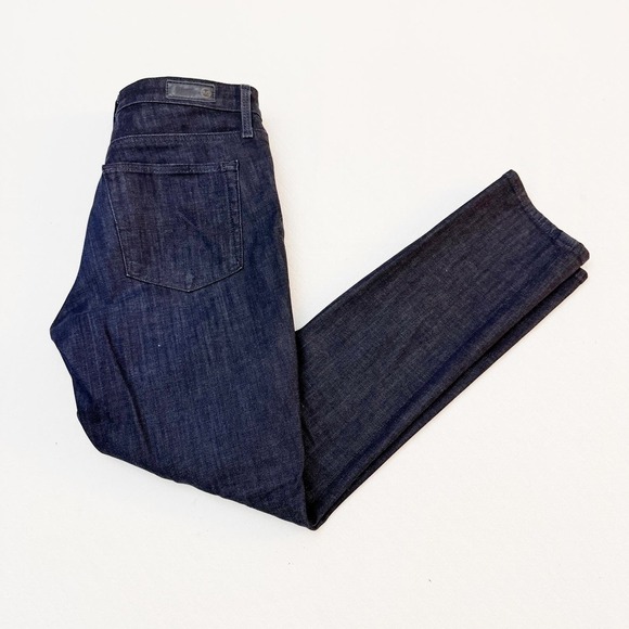 AG The Prima Cigarette Ankle Dark Wash Denim Skinny Jeans Size 27 MINT - Picture 2 of 7